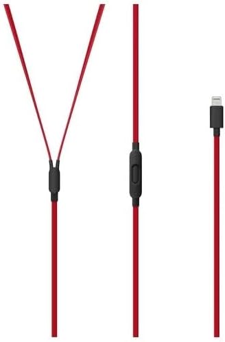 Beats urBeats3 Earphones with Lightning Connector- The Decade Collection - Black-Red (Renewed)