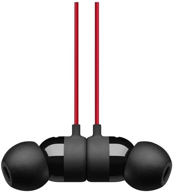 Beats urBeats3 Earphones with Lightning Connector- The Decade Collection - Black-Red (Renewed)