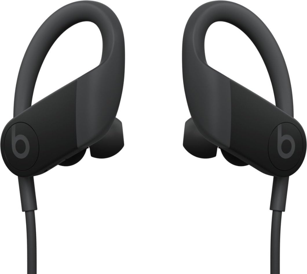 Powerbeats High-Performance Wireless Bluetooth Headphones - Black - MWNV2LLA (Renewed)
