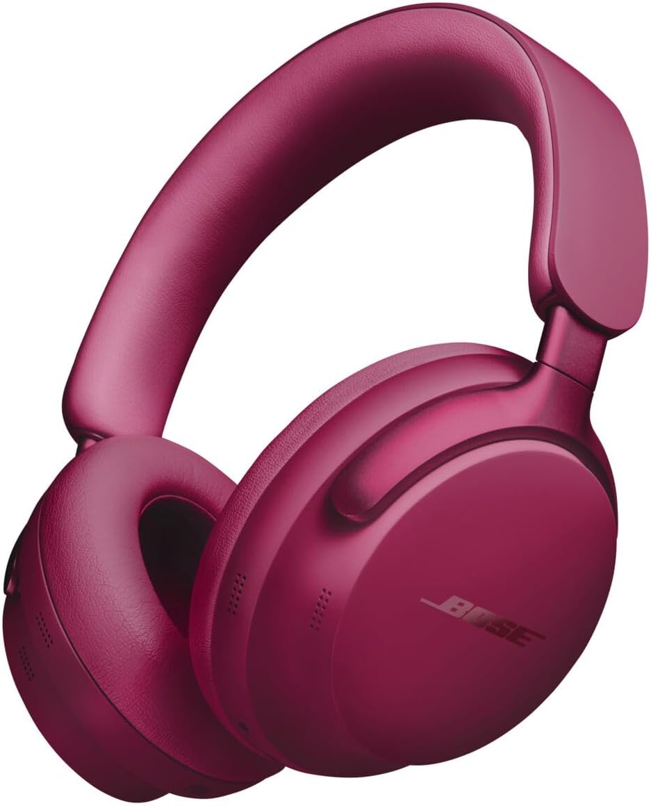 Bose QuietComfort Ultra Bluetooth Headphones, Wireless Headphones with Spatial Audio, Over Ear Noise Cancelling with Mic, Up to 24 Hours of Playtime, Black