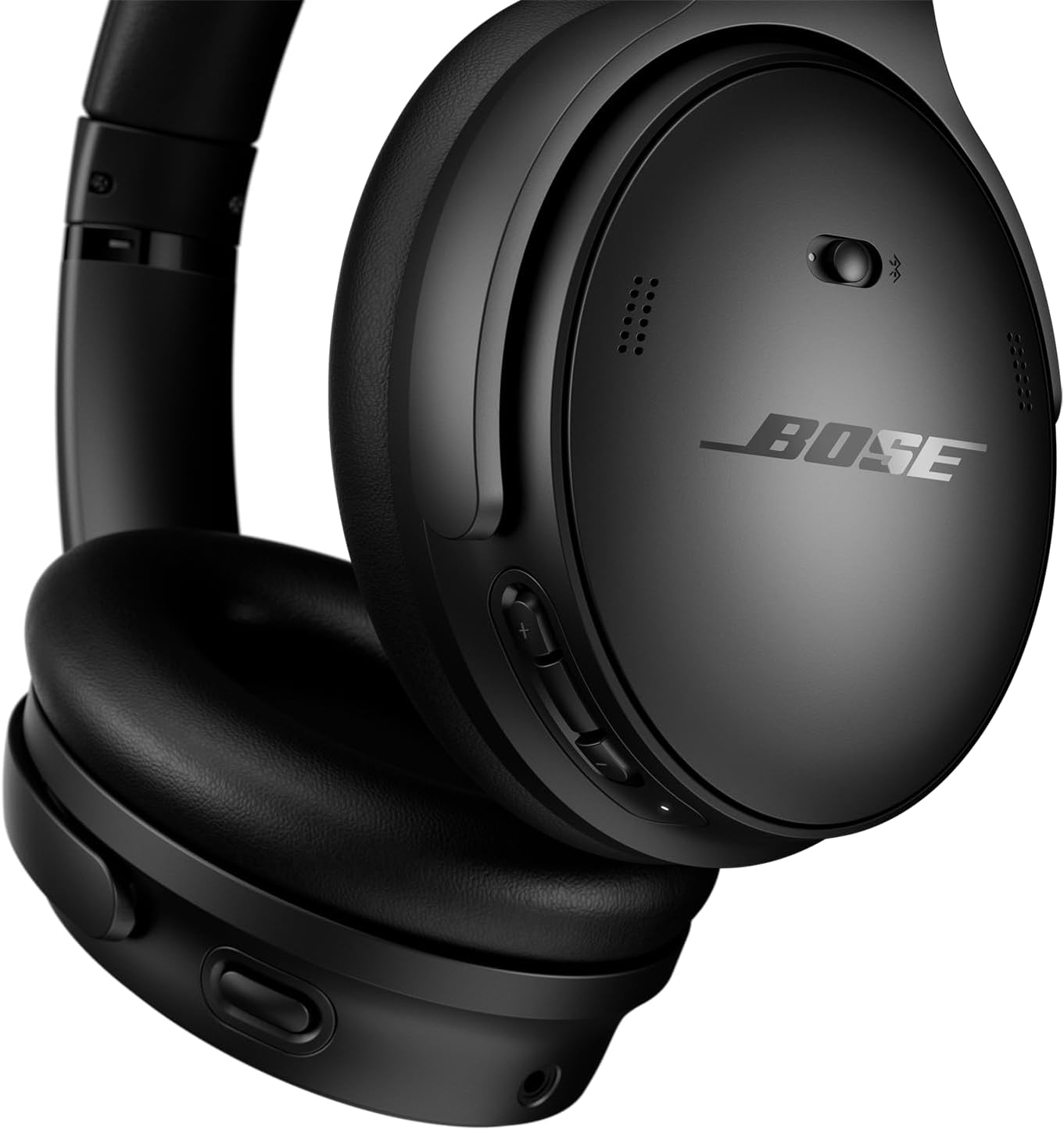 Bose QuietComfort Wireless Noise Cancelling Headphones, Bluetooth Over Ear Headphones with Up to 24 Hours of Battery Life, White Smoke (Renewed)