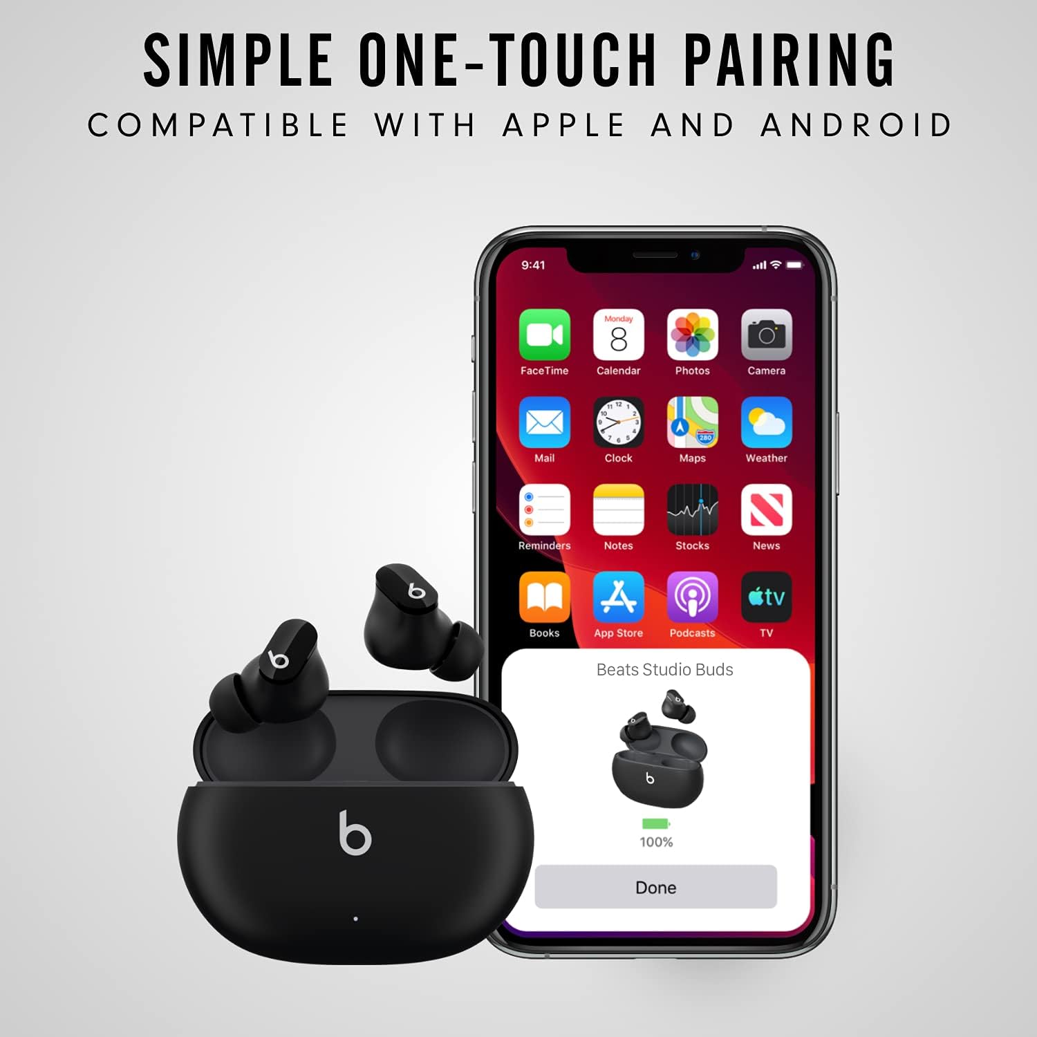 Beats Studio Buds Totally Wireless Noise Cancelling Earphones - Black (Renewed)